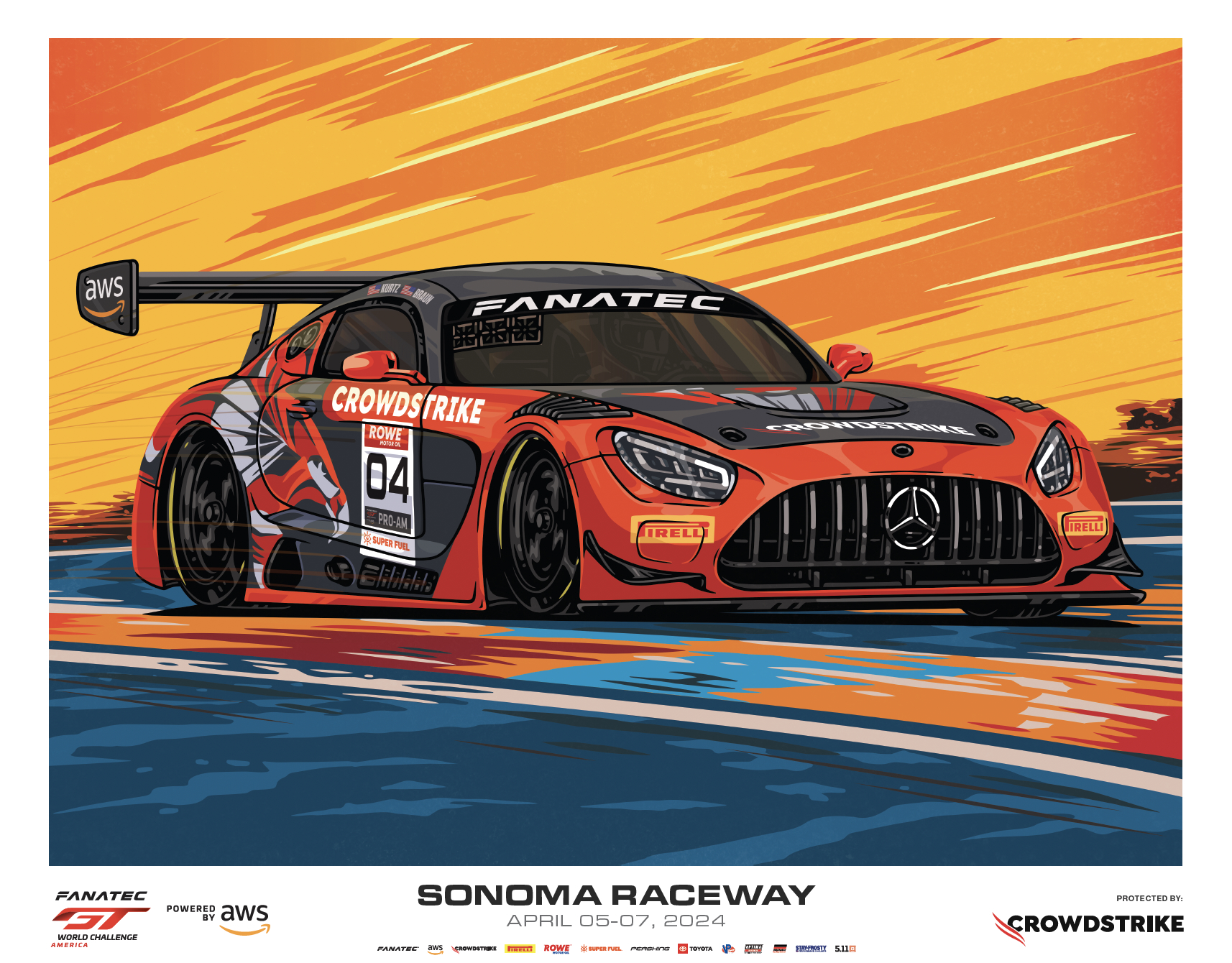 Illustration of CrowdStrike Mercedes poster